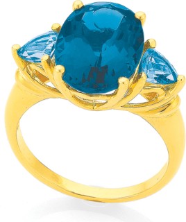 9ct-London-Blue-Topaz-Ring-with-Blue-Topaz-Trill on sale