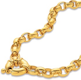 9ct-50cm-Solid-Oval-Belcher-Bolt-Ring-Necklet on sale
