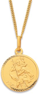 9ct-16mm-St-Christopher-Pendant on sale