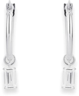 Sterling-Silver-Cubic-Zirconia-Hoops on sale
