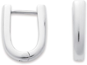 Sterling-Silver-U-Shape-Huggies on sale