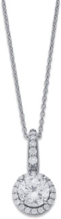 Sterling-Silver-Round-Cubic-Zirconia-Cluster-Pendant on sale