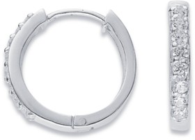 Sterling-Silver-Cubic-Zirconia-Huggies on sale