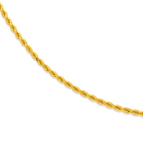 9ct+50cm+Rope+Heavy+Hollow+Diamond+Cut+Chain