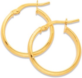 9ct-3x15mm-Half-Round-Hoop-Earrings on sale