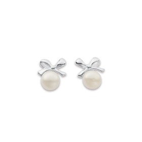 Sterling-Silver-Freshwater-Pearl-Bow-Studs on sale