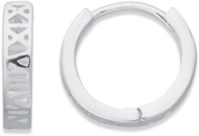 Sterling-Silver-Roman-Numeral-Huggies on sale