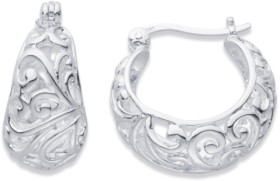 Sterling-Silver-Filigree-Hoops on sale