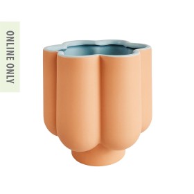 bbb-Flower-Planter-Peach-Blue-Large on sale