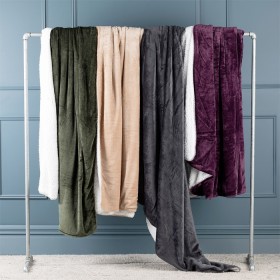 Sherpa-Lined-Fleece-Blankets on sale