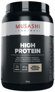 Musashi-High-Protein-Vanilla-Milkshake-900g on sale