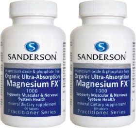 Sanderson-Magnesium-FX-1000-Organic-Ultra-Absorption-60-Tablets on sale