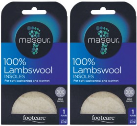 Footcare+Maseur+100%25+Lambswool+Insoles
