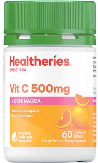 Healtheries+Vit+C+500mg+Chewables+60+Tablets