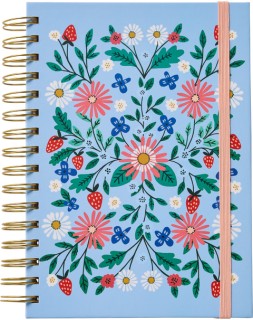 WHSmith-Strawberry-Bloom-A5-Wire-bound-Notebook on sale