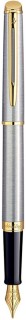 Waterman-Hemisphere-Stainless-Steel-Fountain-Pen-Gold-Trim on sale
