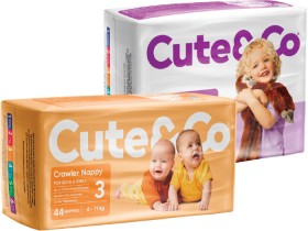 Cute-Co-Nappies-30-54-Pack-or-Nappy-Pants-28-34-Pack on sale