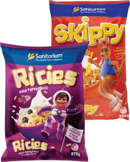 Sanitarium+Ricies+275g+or+Skippy+Corn+Flakes+300g