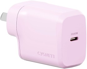 Cygnett+Charge+%26amp%3B+Connect+20W+USB-C+PD+Wall+Charger+-+Pink