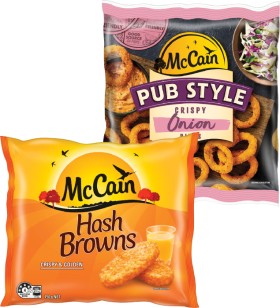 McCain+Hash+Browns+750g+or+Pub+Style+Onion+Rings+500g