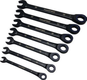 NEW+ToolPRO+7+Pce+90T+Black+Ratchet+Spanner+Set