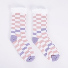 bbb-Sleep-Popcorn-Fleece-Lined-Bed-Socks-Check on sale