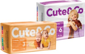 Cute+%26amp%3B+Co.+Nappies+30-54+Pack+or+Nappy+Pants+28-34+Pack