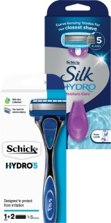 Schick+Hydro+5+or+Silk+Hydro+Moisture+Razor+%2B+2+Blades