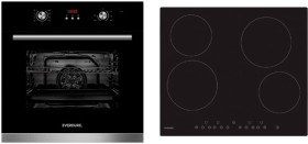 Everdure+2+Pce+3200W+9+Function+Oven+%26amp%3B+4+Zone+Ceramic+Electric+Cooktop+Set