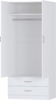 Practa+2+Door+%26amp%3B+2+Drawer+Robe