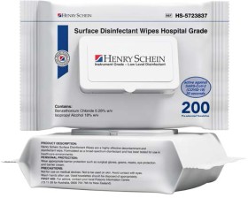 NEW-Henry-Schein-Wipes-Flat-200-Pack on sale
