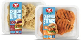 NEW-Tegel-Free-Range-Quick-Cook-Chargrill-Steaks-or-Crunchy-Burgers-4-Pack on sale