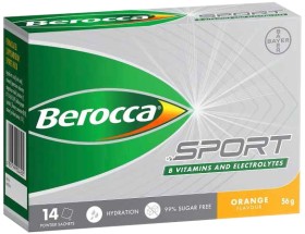 Berocca-Sport-Powder-Sachet-Orange-14-Pack on sale