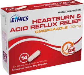 Ethics-Heartburn-Acid-Reflux-Relief-Omeprazole-20mg-14-Capsules on sale