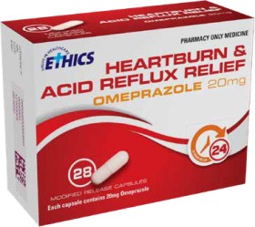 Ethics-Heartburn-Acid-Reflux-Relief-Omeprazole-20mg-28-Capsules on sale