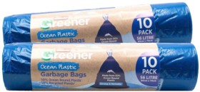 Multix-Greener-Ocean-Plastic-Garbage-Bags-56L-10-Pack on sale