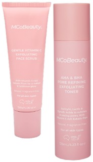 Mcobeauty-AhaBha-Pore-Refining-Exfoliating-Toner-125mL-or-Gentle-Vitamin-C-Exfoliating-Face-Scrub-120g on sale