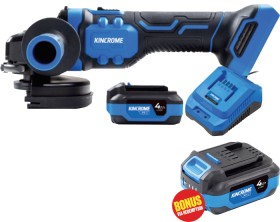 Kincrome+18V+125mm+Angle+Grinder+Kit