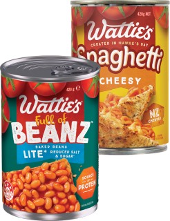 Wattie%26rsquo%3Bs+Baked+Beanz+or+Spaghetti+Lite+or+Cheesy+420g