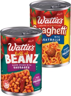 Wattie%26rsquo%3Bs+Baked+Beanz+or+Spaghetti+with+Meat+420g