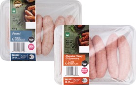 Woolworths+Lamb+%26amp%3B+Rosemary%2C+Pork+%26amp%3B+Fennel+or+Angus+Beef+Sausages+6+Pack