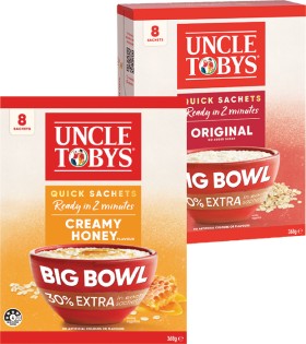 Uncle+Tobys+Big+Bowl+8+Pack+or+Variety+10+Pack+Oat+Sachets