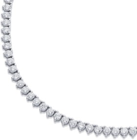Sterling-Silver-43cm-Cubic-Zirconia-Tennis-Necklace on sale
