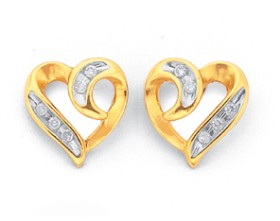 9ct-Diamond-Earrings on sale