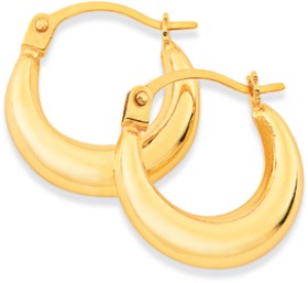 9ct-8mm-Polished-Creole-Earrings on sale