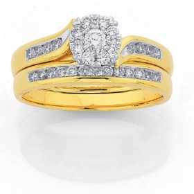 9ct-Diamond-Bridal-Set on sale