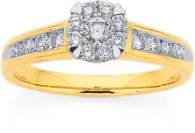 9ct-Heart-Claw-Diamond-Ring on sale