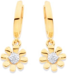 9ct-Diamond-Daisy-Huggies on sale