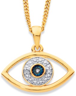 9ct-Diamond-Evil-Eye-Pendant on sale