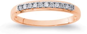 9ct+Rose+Gold+Diamond+Band
